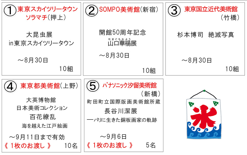 2026年7月プレゼント一覧